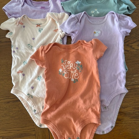 Carter's Orange Baby Onesie - Picture 3 of 5